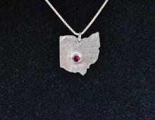 Ohio State Pendant With Ruby