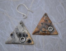 Bronze & Silver Reversible Earrings